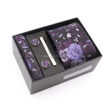 Gracefully Polyester Tie Set With Box Red Floral