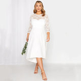 Plus Size 34 Lace Sleeve Spring Autumn Elegant