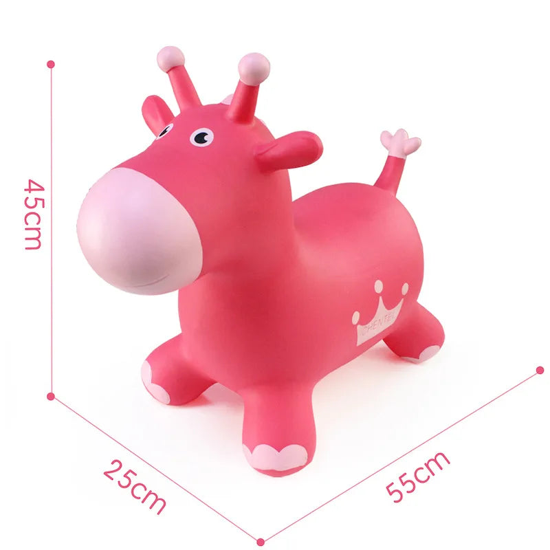 Kids Animal Inflatable Bouncy Horse Hopper Soft Vaulting