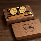 2023 Custom Bridegroom Wedding Cufflinks Sets Personalized Stainless