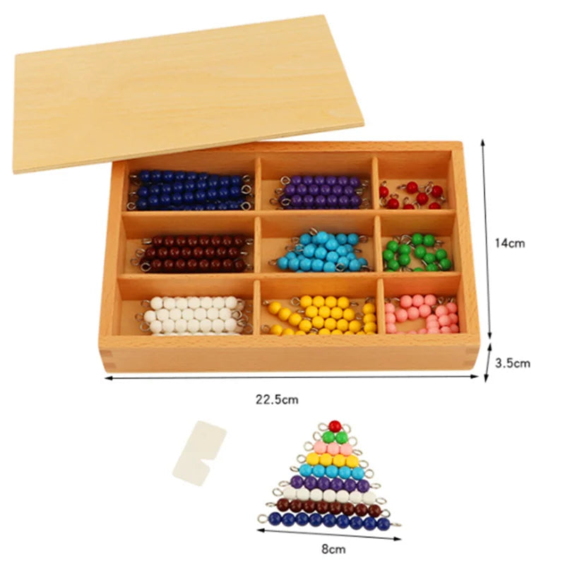 Montessori Mathematics Material 1-9 Beads Bar in Wooden