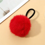 Cute Fur Ball Plush Hair Rope High Elastic