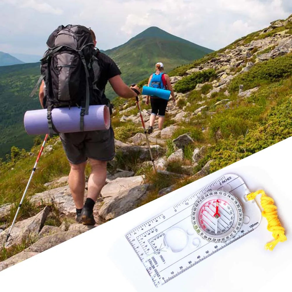 Drawing Scale Compass Navigation Map Reading Ruler Outdoor