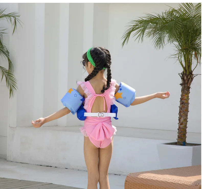 Baby Float Cartoon Arm Sleeve Life Jacket Swimsuit