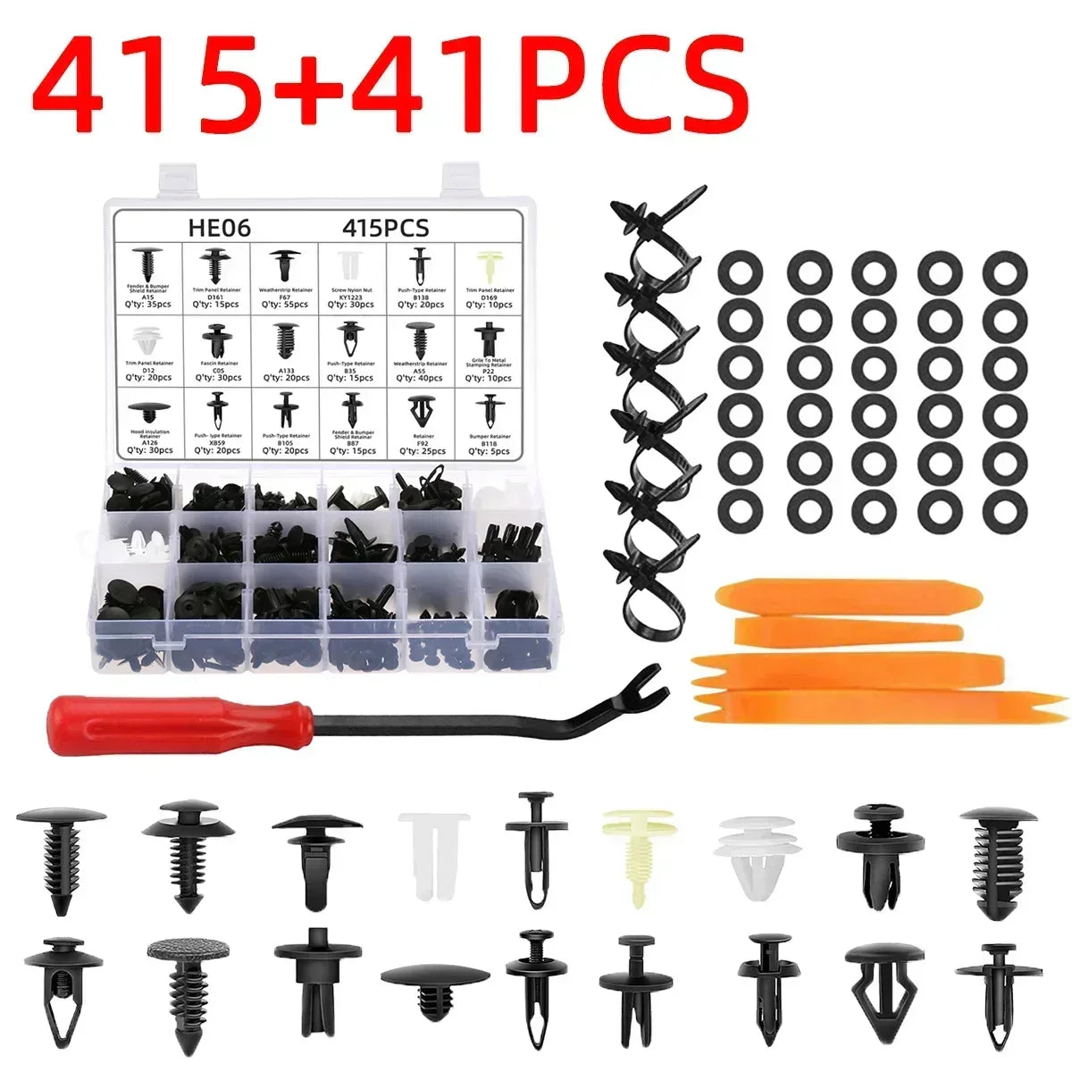 100/415/680PCS Car Fastener Clips Mixed Car Fasteners Door