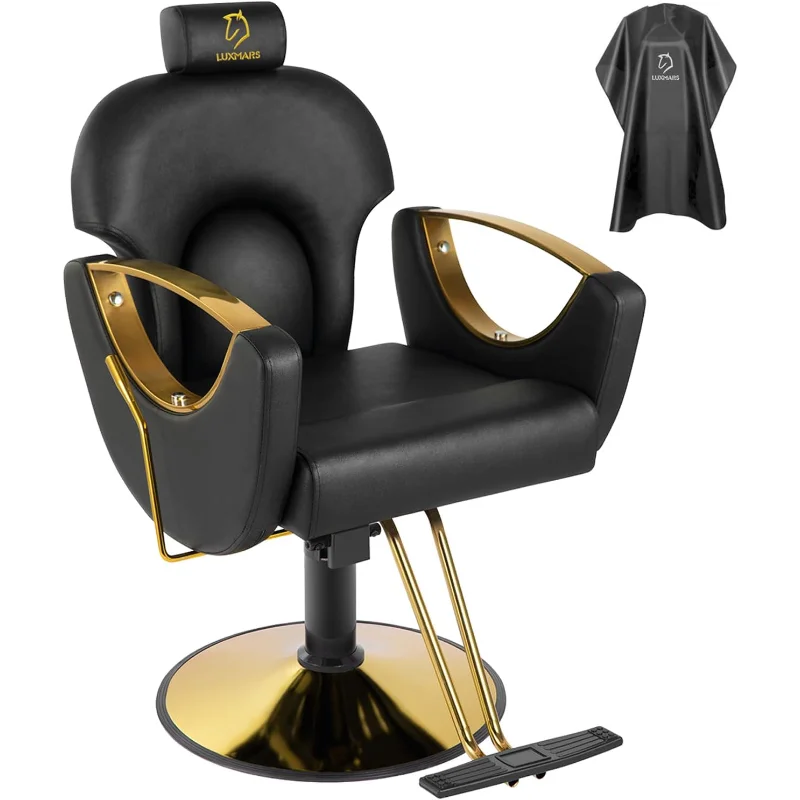 LUXMARS Hydraulic Barber Chair, Salon Chair 360 Degrees