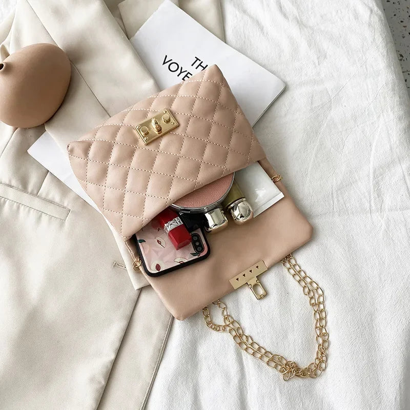 Embroidery Thread Small PU Leather Crossbody Bags For