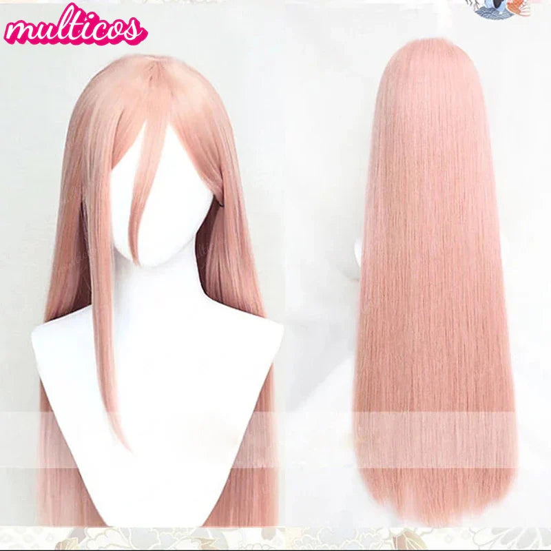 High Quality Chainsaw Man Power Cosplay Wig 80cm