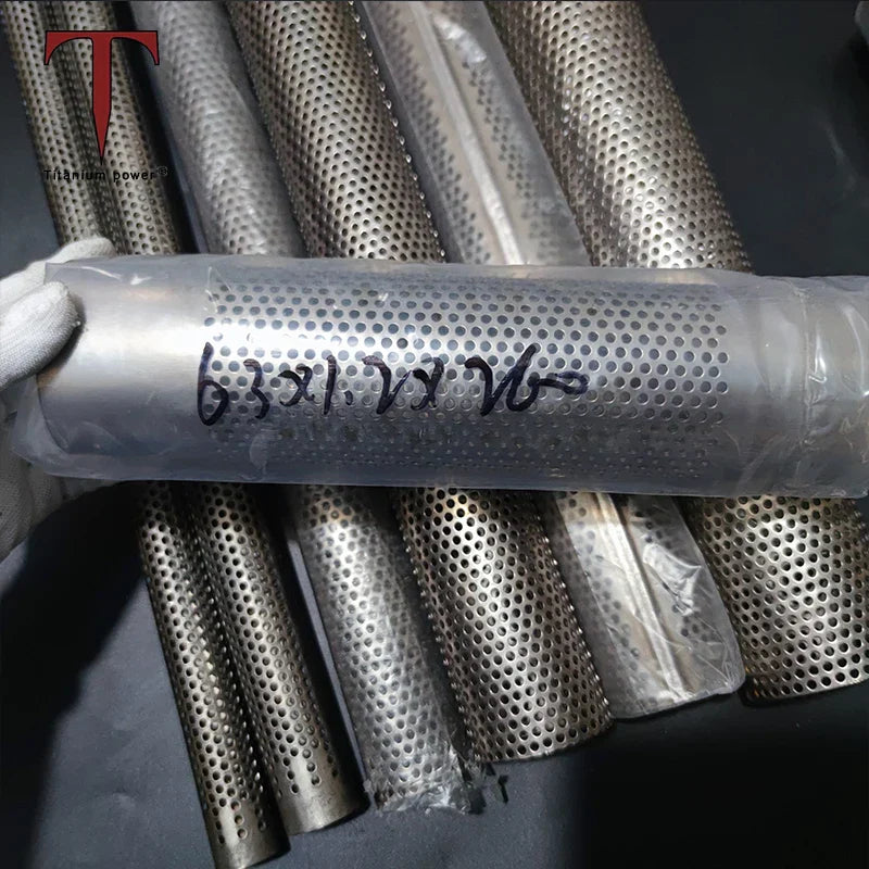 Tanium Perforated Tube TitaniumStainless Mesh Screen Filter Cylindrical