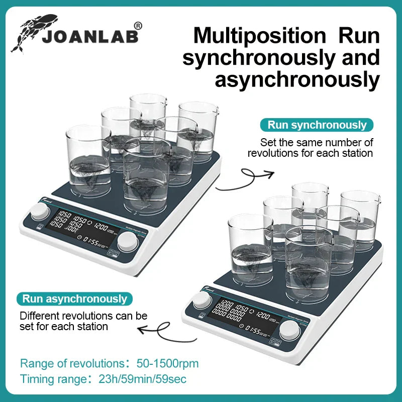 JOANLAB Multi-station Magnetic Stirrer Digital Display Laboratory Stirrer