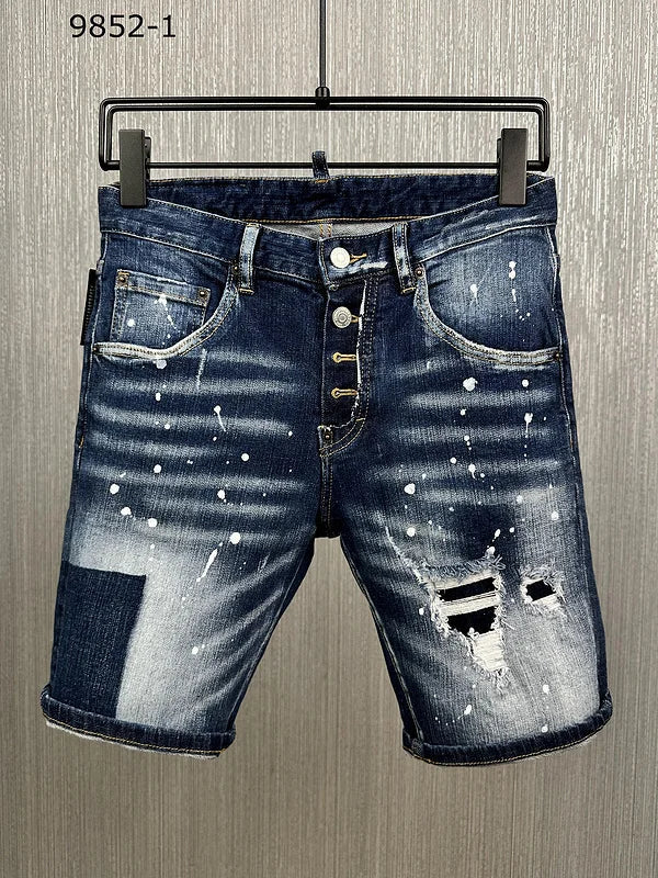 fashion BRAND Men Summer Denim dsq Shorts Print