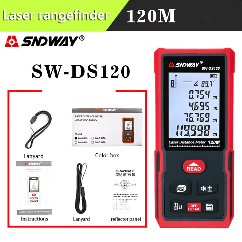 SNDWAY Laser Distance Meter Digital Rangefinder Mini Laser