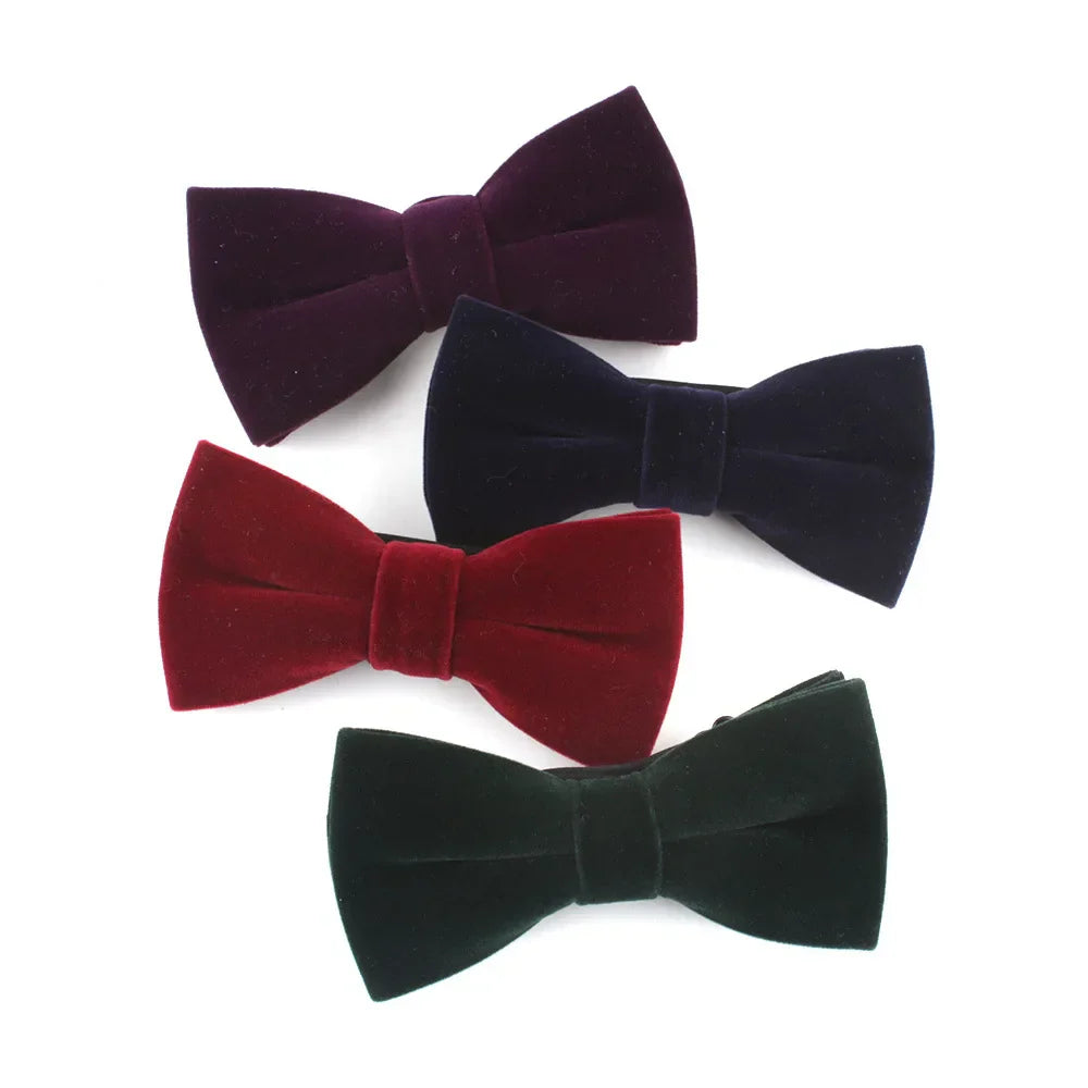 Navy Blue Black Velvet Bowties For Man Bowtie