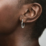 New 925 Sterling Silver Earring Pave Moments Heart