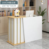 Modern wood Reception Desks Simple Supermarket Cashier Hotel