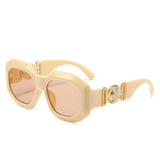 Retro Steampunk Square Sunglasses Outdoor Brand Designer For