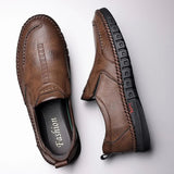2023 Business Leather Shoes Moccasin Shoes Breathable Men's