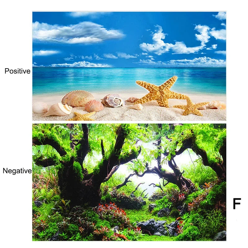 Aquarium Background Decoration Sticker Fish Tank Landscape Sticker
