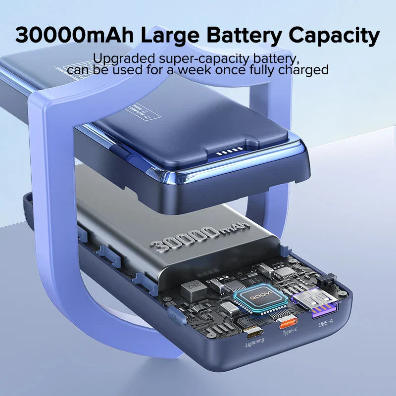 QOOVI Power Bank 30000mAh External Battery Capacity PD