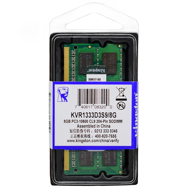 Kingston 2pcs Laptop Ram DDR3L DDR3 8GB 4GB