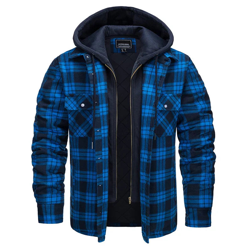 MAGCOMSEN Men's Flannel Shirt Jacket with Removable Hood