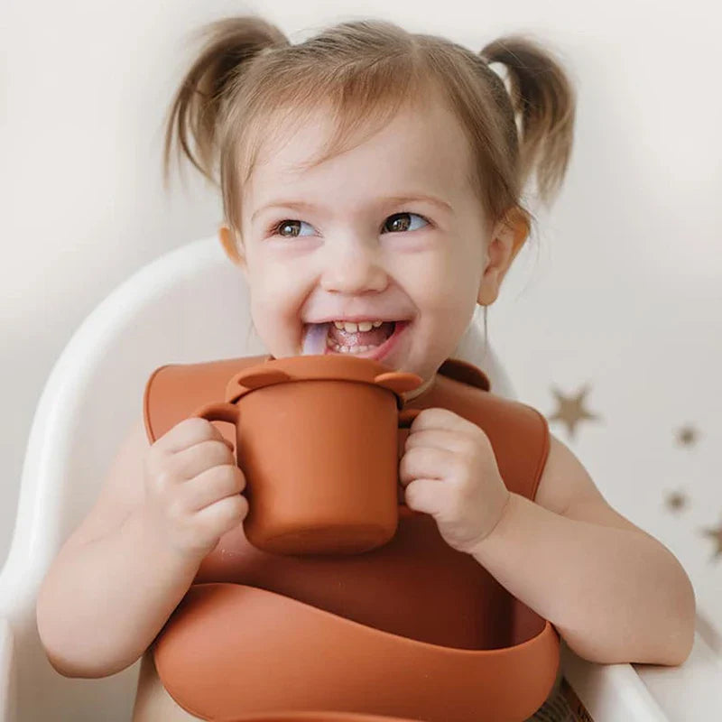 Modabebe Baby Feeding Cups Cute Animal Silicone Straw