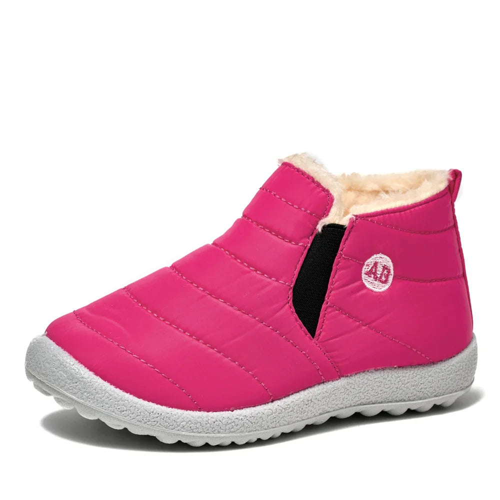 Winter Children's Boots Plush Non-Slip Cotton Shoes Waterproof