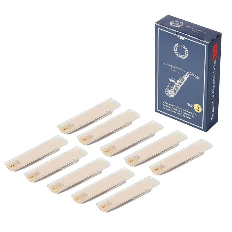 10Pcs Eb Alto Sax Reeds Hardness Strength 1.0