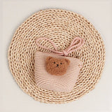 Cute Kids Shoulder Bag Summer Straw Woven Handmade