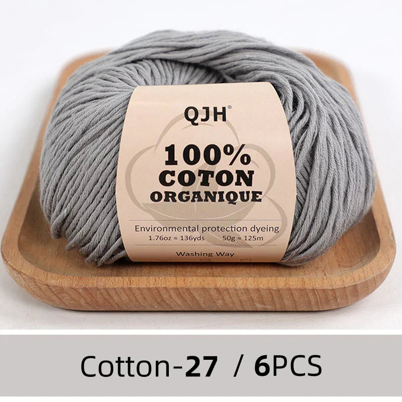 QJH 100% Cotton Yarn, Cotton Baby Sport Weight