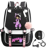 Fashion Aphmau Print Backpacks Teenage Usb Charging Rucksack