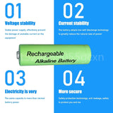 1-2pcs New AA Rechargeable Battery 1.5V 3000mah Alkaline