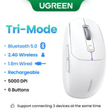 UGREEN Wireless Mouse Bluetooth5.0 Mouse Ergonomic 4000DPI 6