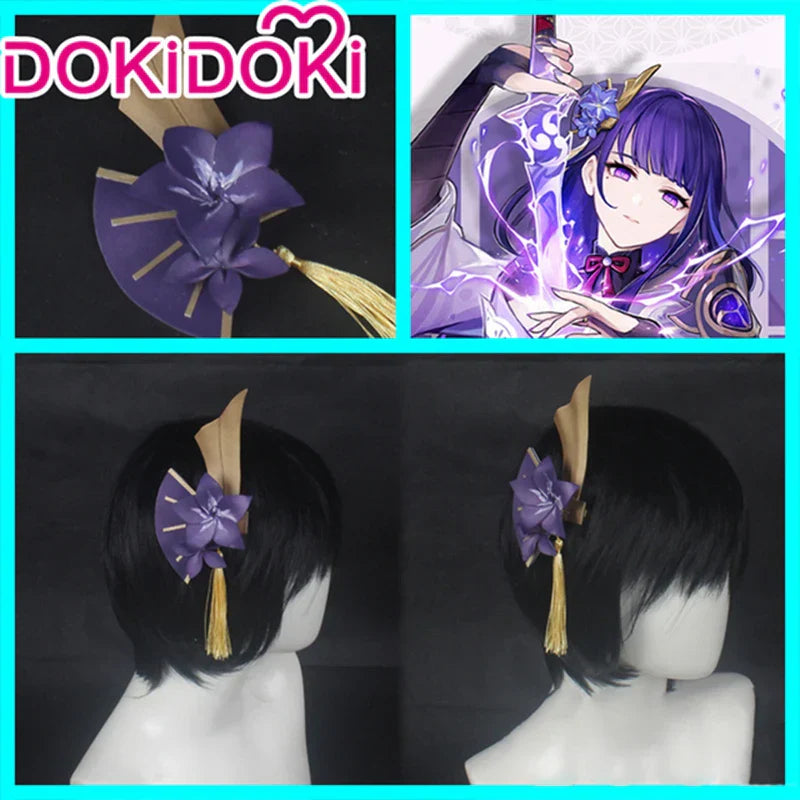 Raiden Shogun Baal Wig Gradient Dyeing Wig Game