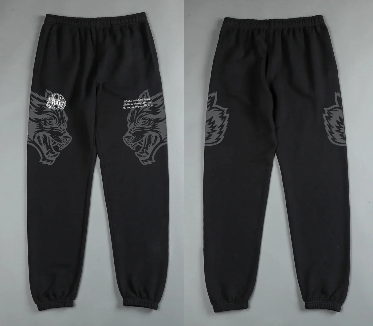 DARC Wolves Joggers Street Pants Casual Warm Oversize