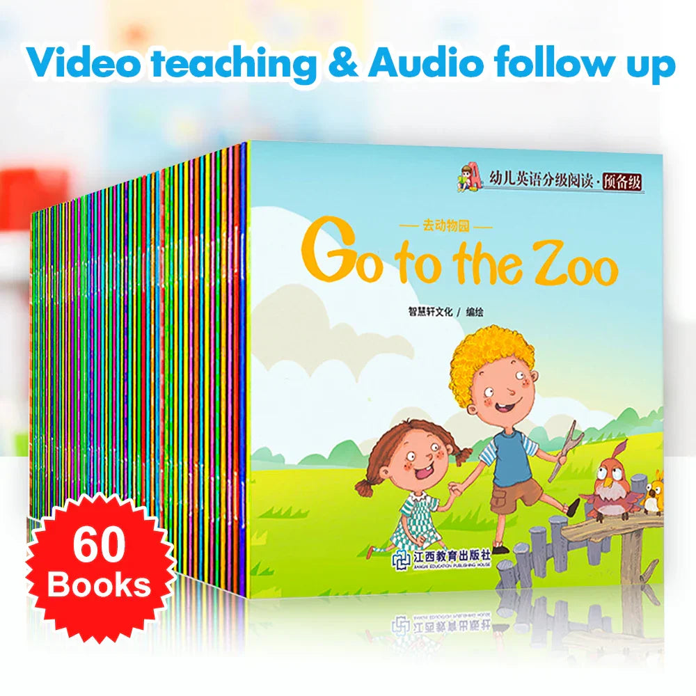 Kids English Words Learning Picture Books Montessori Bedtime