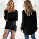 2023 Womens Winter Fleece Fluffy Sweater Jumper Ladies