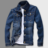 Men Denim Jacket Autumn Winter Men Jeans Jacket