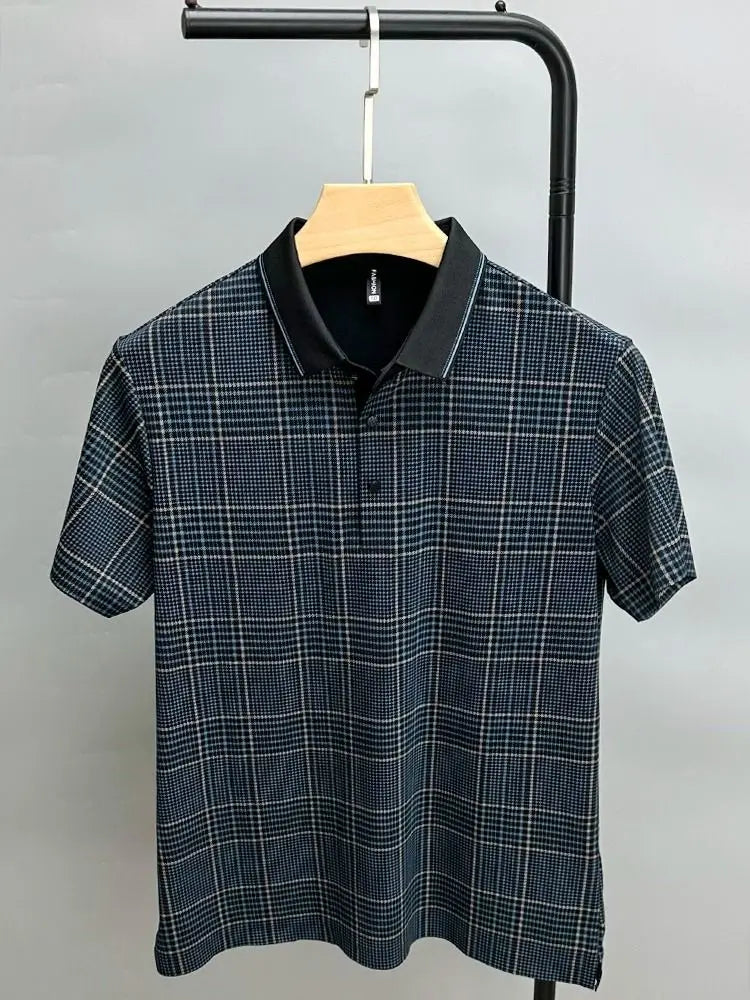 High Quality Luxury Ice Silk Men's Polo Shirt