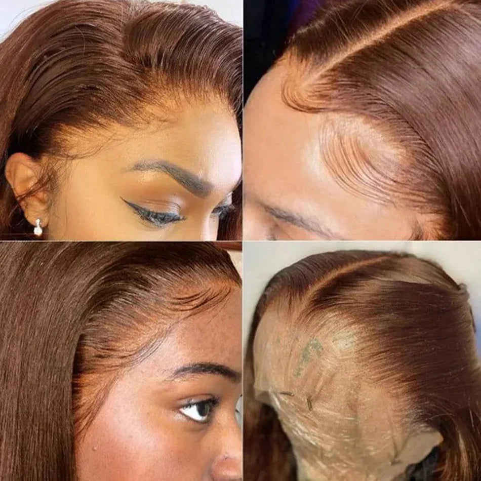 Chocolate Brown Colored 13x4 HD Lace Front Human