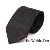 Vintage Floral Geometric Print Necktie Unique Style Mens