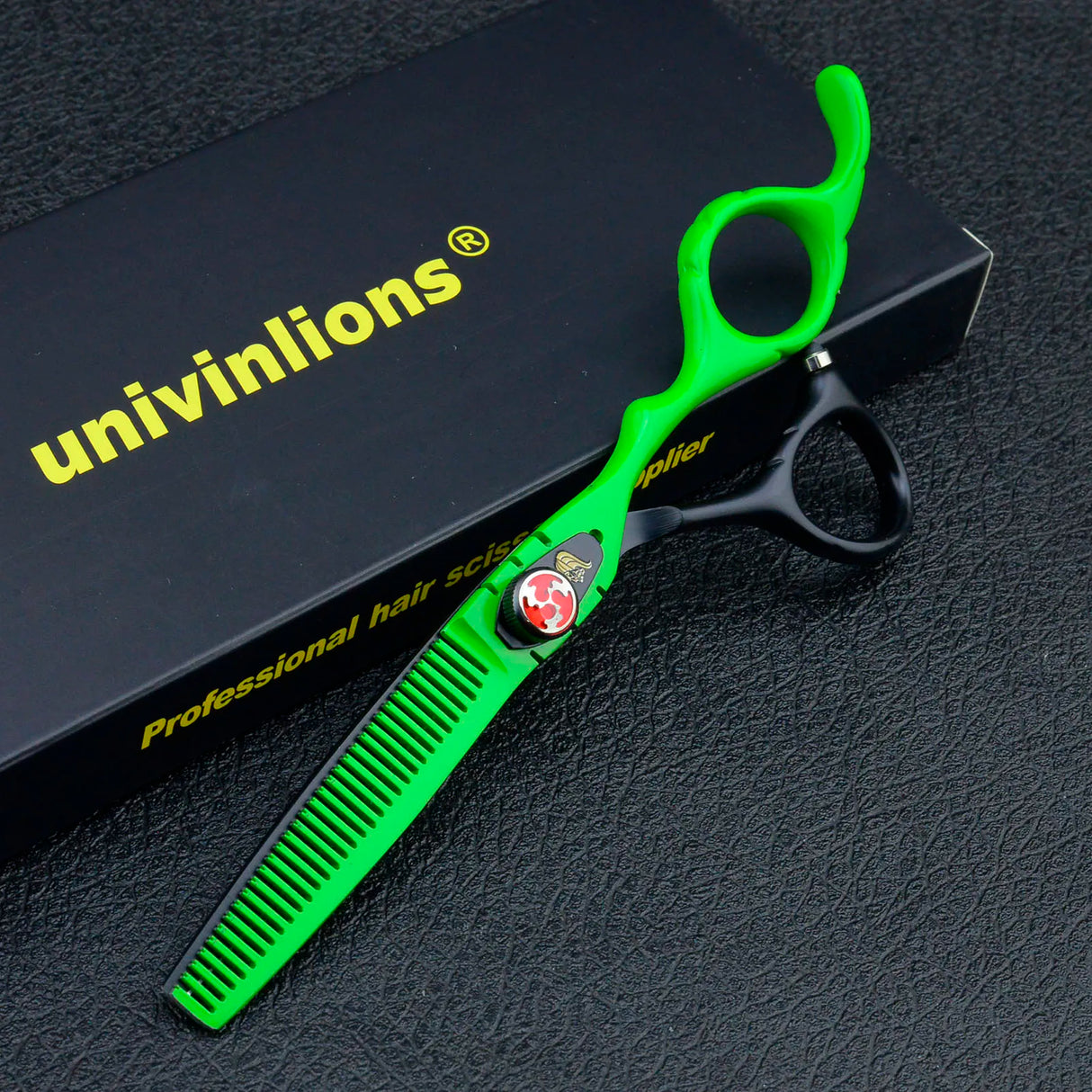 6" Black Green Hair Scissors Barber Hairdressing Tools