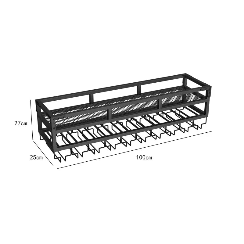 Bar Metal Wine Rack Display Wall Mounted Club