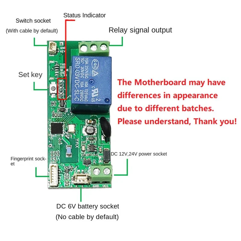 Embedded Finger Reader & Access Board+Battery Case Accessories