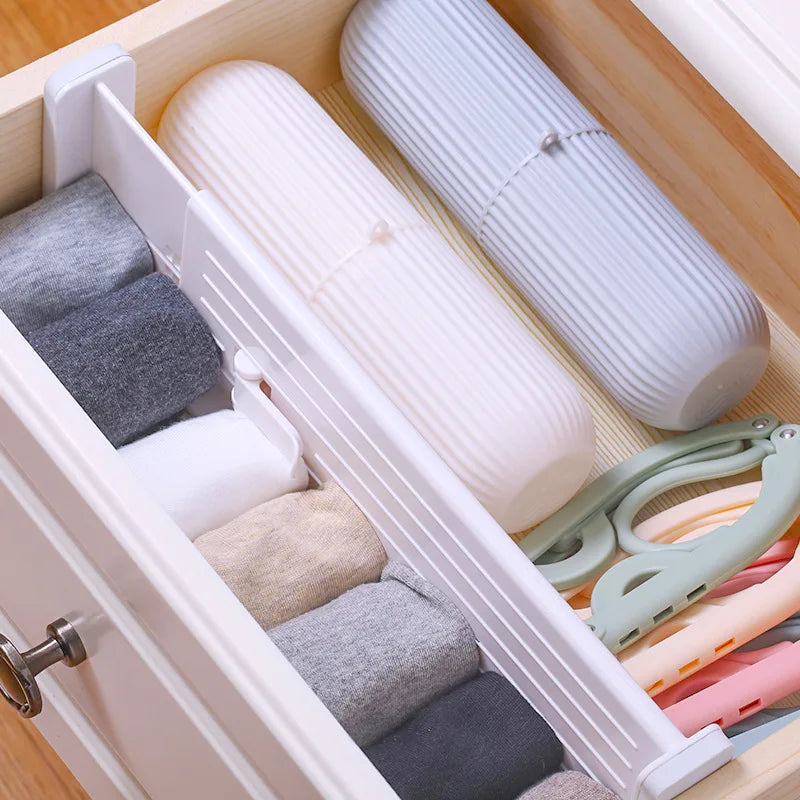 Retractable Drawer Divider Adjustable Thickened Plastic Household Storage