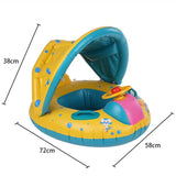 Baby Swimming Ring Sunshade Pool Float Unicorn Inflatable