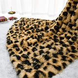 Luxury leopard Stitch Throw Blanket room decor plaid