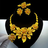 ANIID Indian 24K Gold Color Necklace Set For