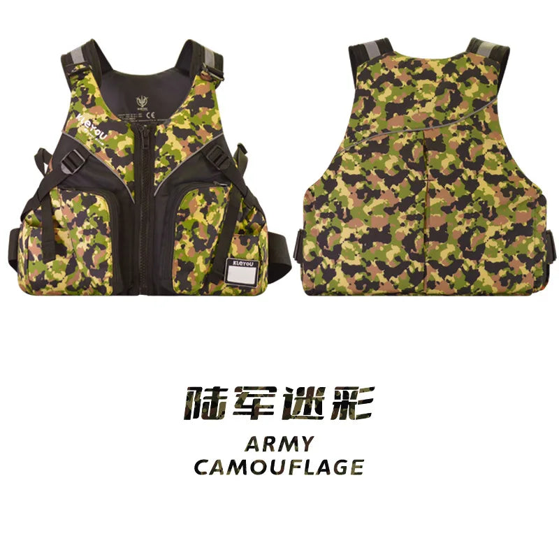 Neoprene Fishing Life Jacket For Adult Survival Swimsuit
