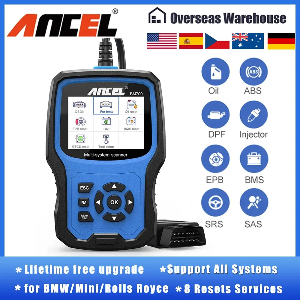 ANCEL BM700 OBD2 Scanner for MINI EPB SAS
